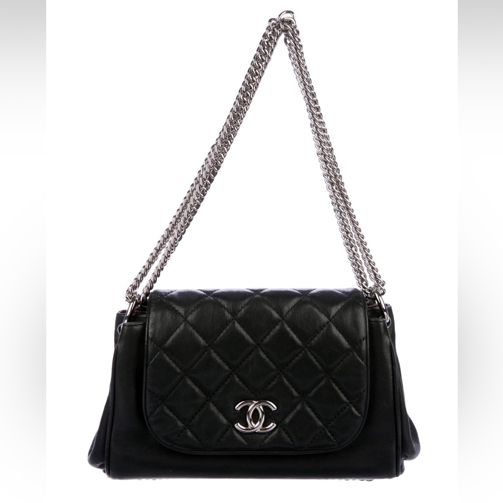 CHANEL Lambskin Quilted Bijoux Accordion Flap Crossbody double Strap shoulder - Picture 4 of 10